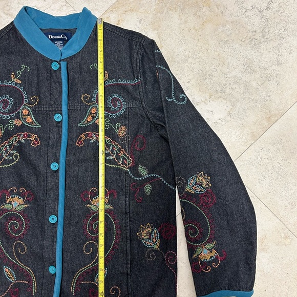 Denim & Co Embroidered Jeans Jacket - Picture 5 of 9